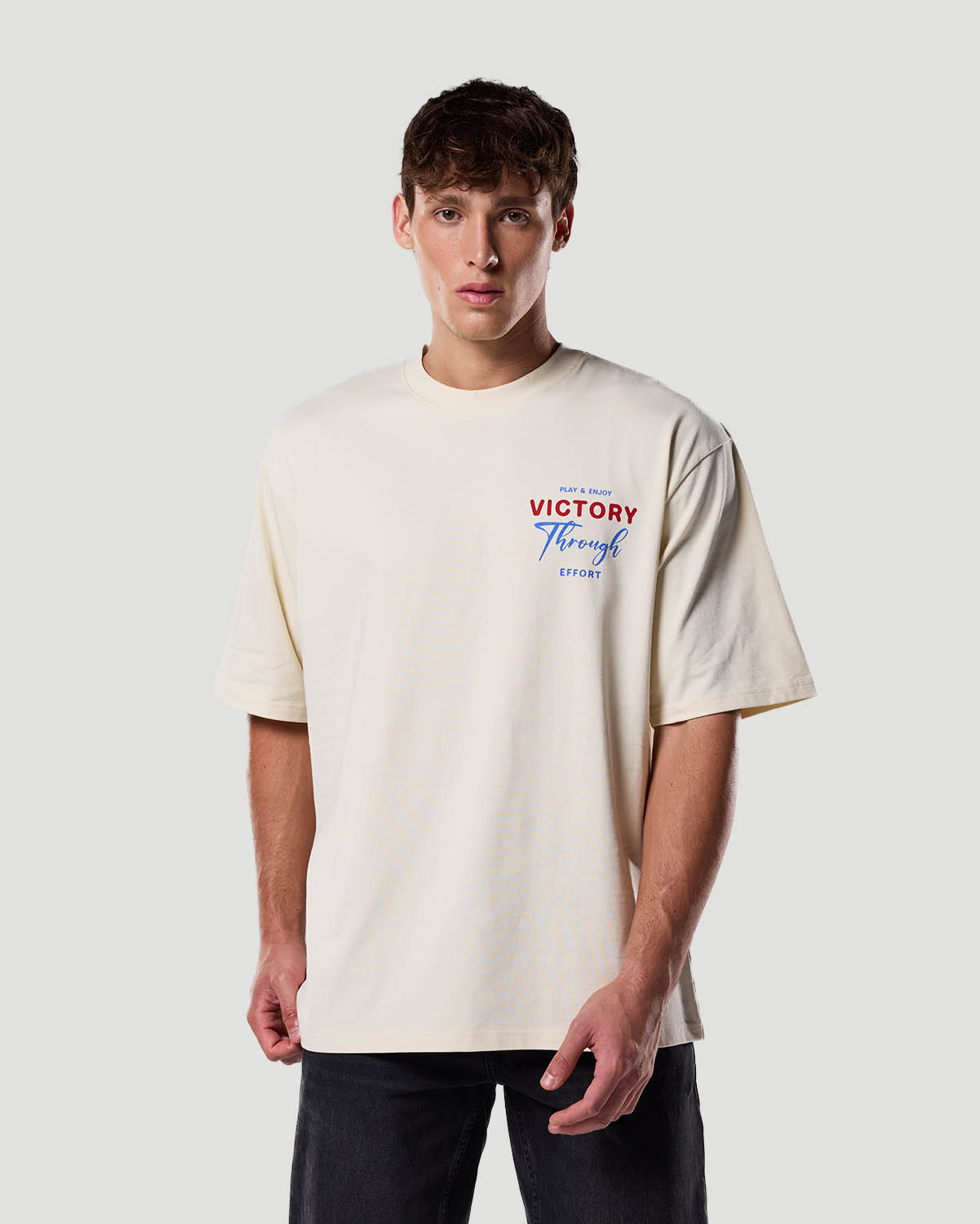 Camiseta Gr&aacute;fica para Hombre-BLANCO ANTIGUO image number 2