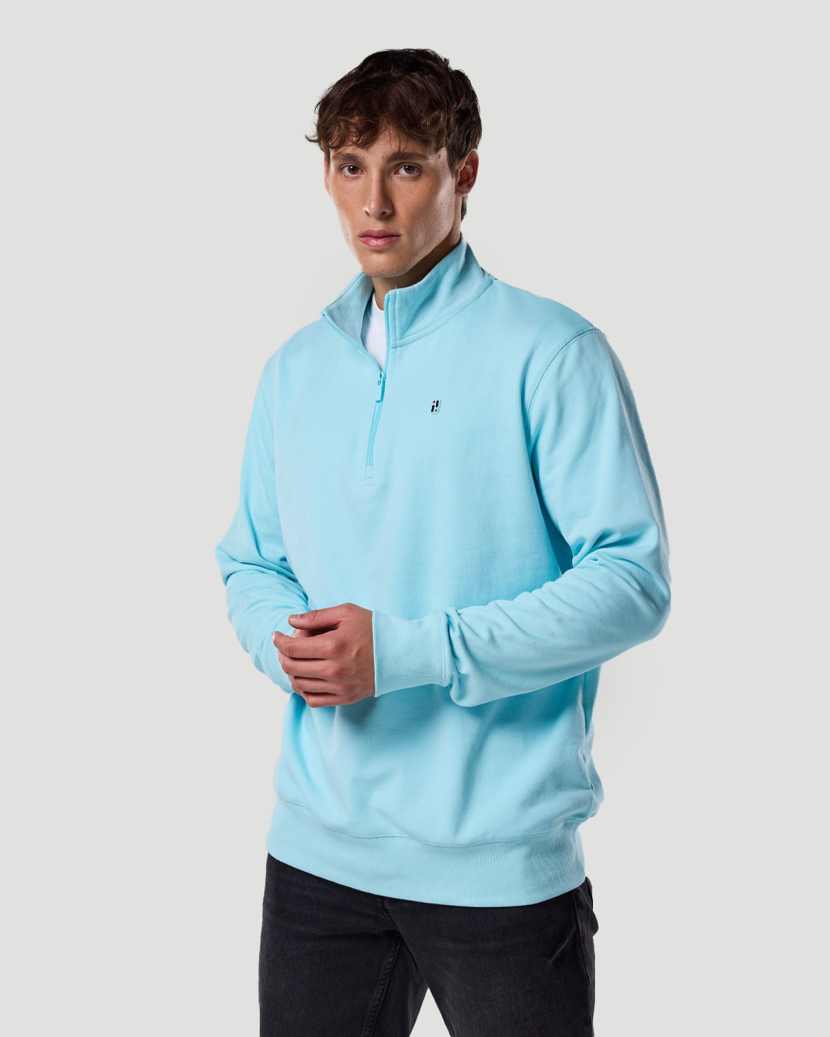Su&eacute;ter de Cuello Alto con Cremallera Media para Hombre-ATOMIZADOR image number 3