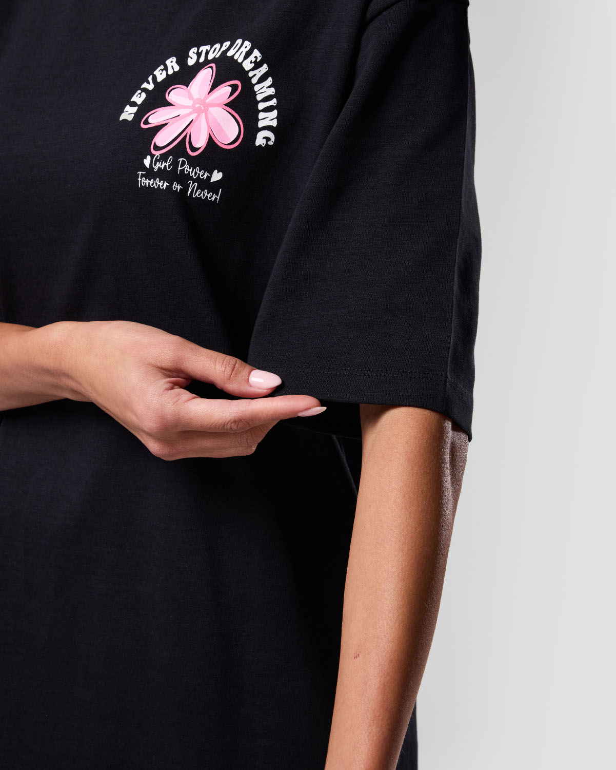 Camiseta Gr&aacute;fica para Mujer-NEGRO AZABACHE image number 5