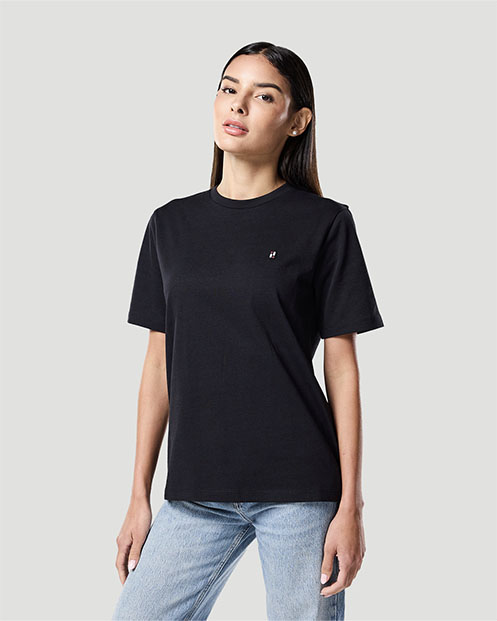 Camiseta B&aacute;sica para Mujer-NEGRO AZABACHE