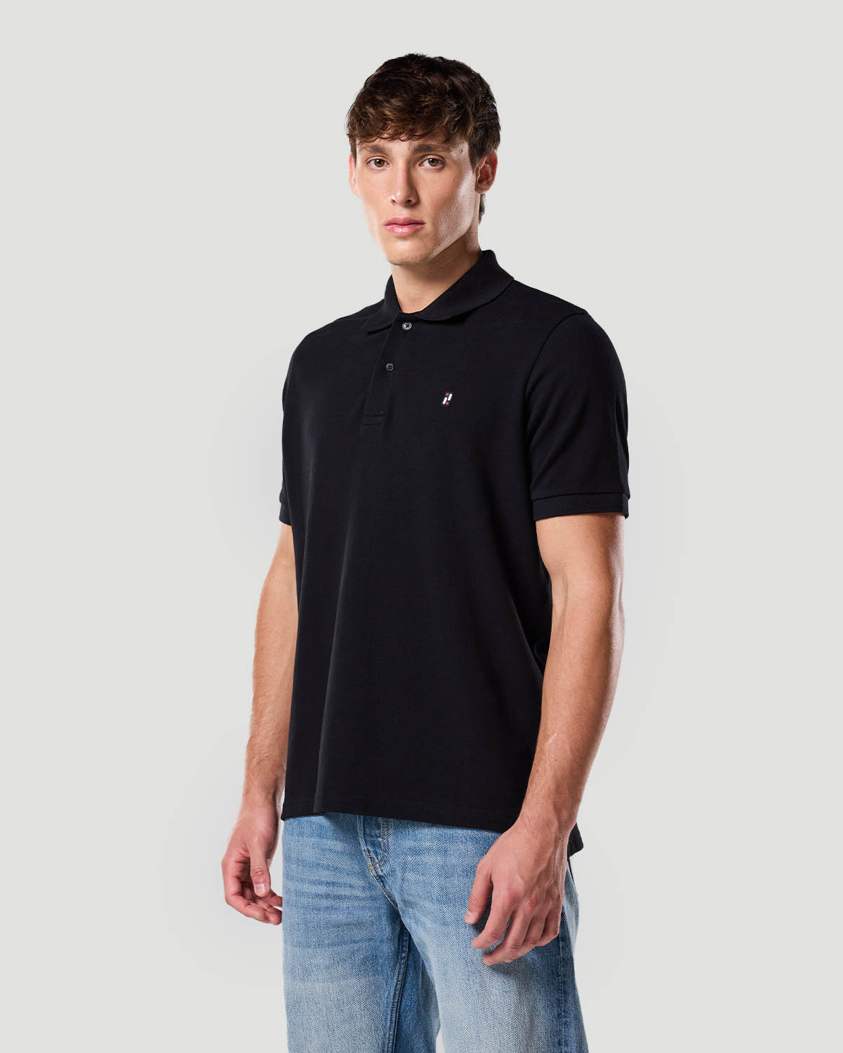 Camiseta Polo para Hombre-NEGRO AZABACHE image number 3