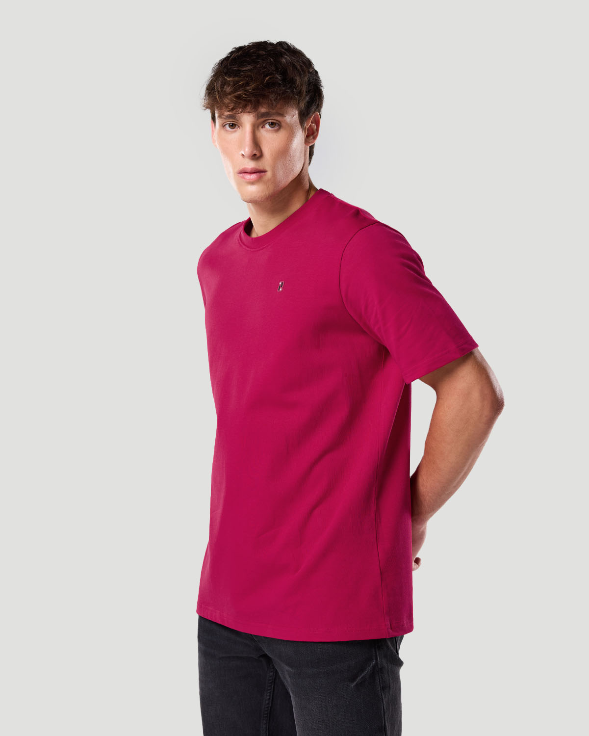 Camiseta b&aacute;sica para Hombre-CEREZA image number 3