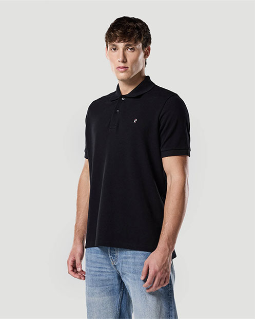 Camiseta Polo para Hombre-NEGRO AZABACHE