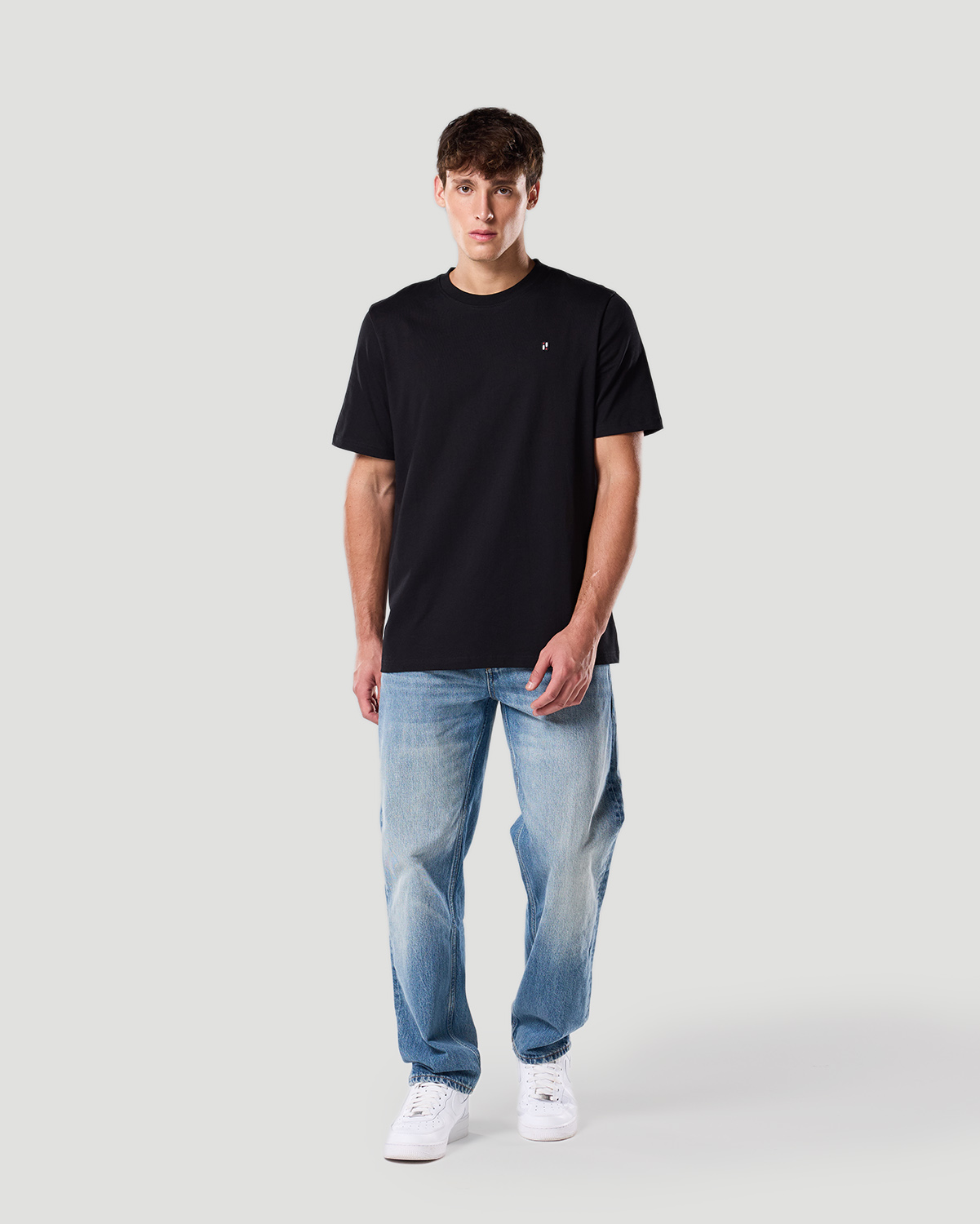 Camiseta b&aacute;sica para Hombre-NEGRO AZABACHE image number 0