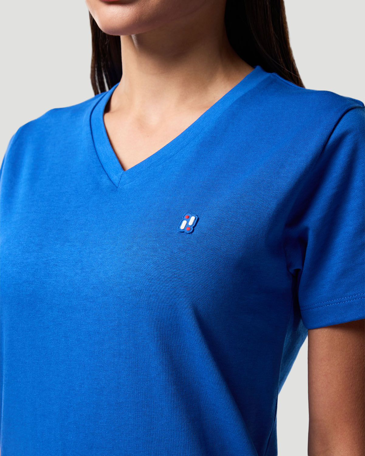 Camiseta de Cuello en V para Mujer-AZUL N&Aacute;UTICO image number 4