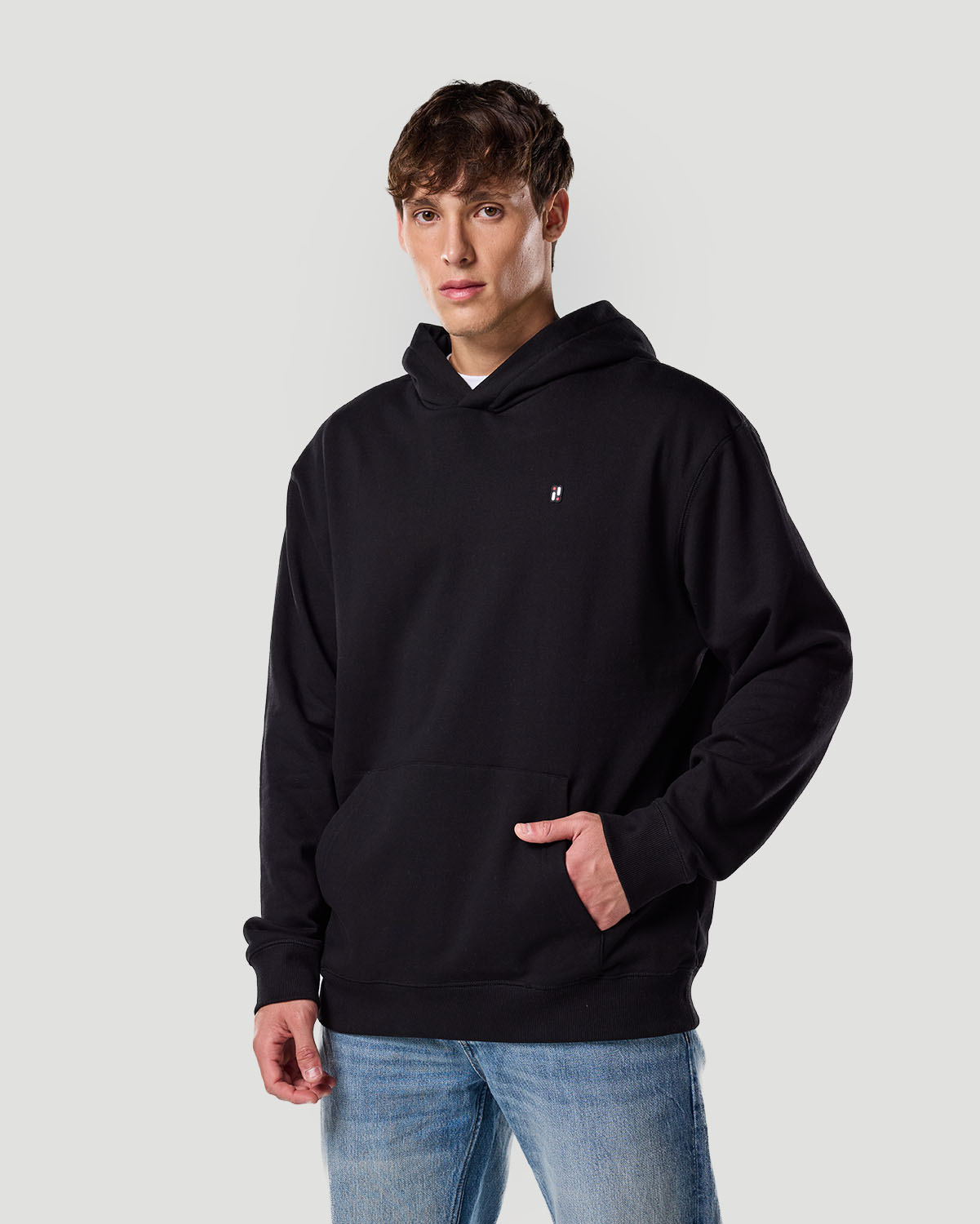 Sudadera con Capucha para Hombre-NEGRO AZABACHE image number 2