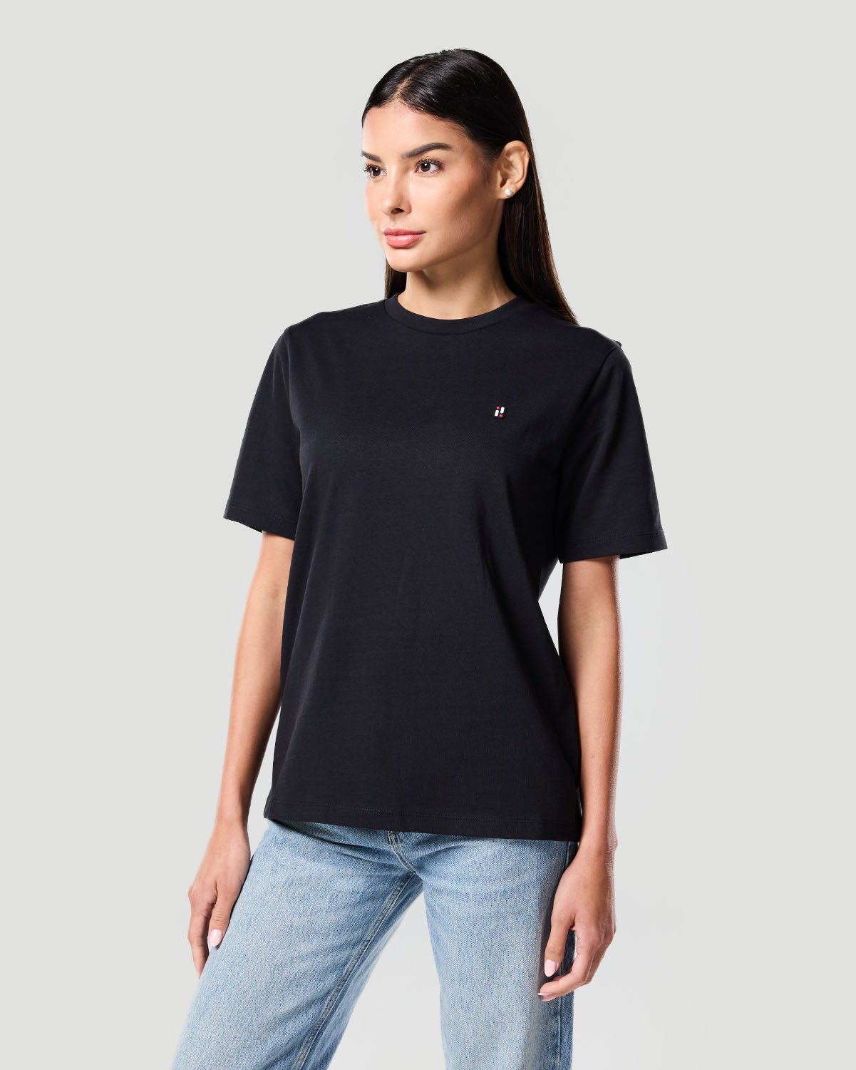 Camiseta B&aacute;sica para Mujer-NEGRO AZABACHE image number 3