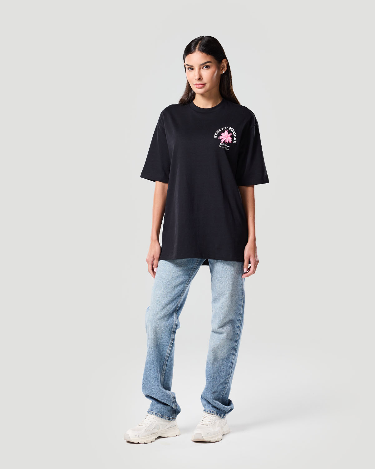 Camiseta Gr&aacute;fica para Mujer-NEGRO AZABACHE image number 1