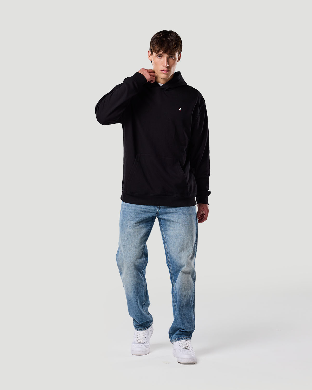 Sudadera con Capucha para Hombre-NEGRO AZABACHE image number 0