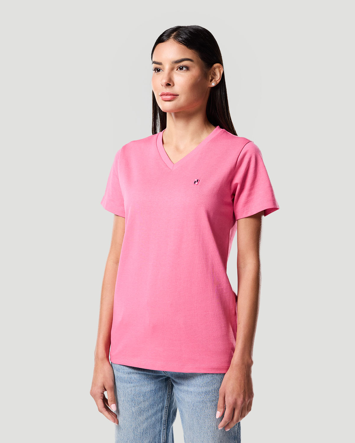 Camiseta de Cuello en V para Mujer-ROSA FANDANGO image number 2