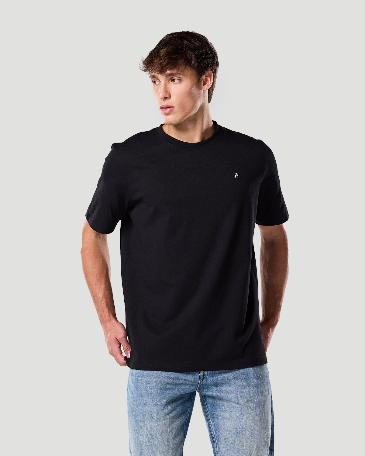 Camiseta b&aacute;sica para Hombre-NEGRO AZABACHE image number 2