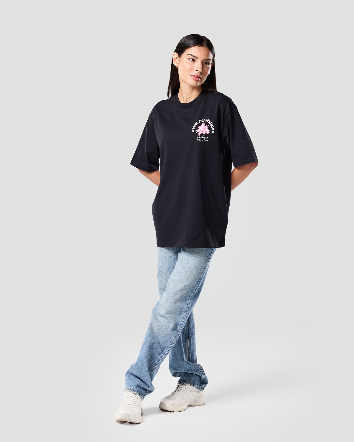 Camiseta Gr&aacute;fica para Mujer-NEGRO AZABACHE image number 0