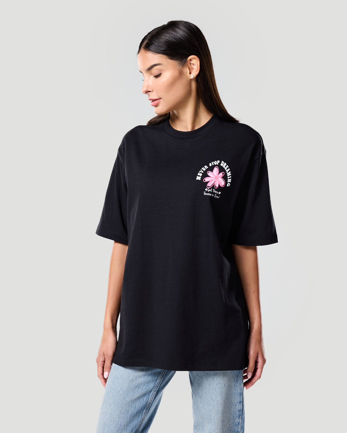 Camiseta Gr&aacute;fica para Mujer-NEGRO AZABACHE image number 3