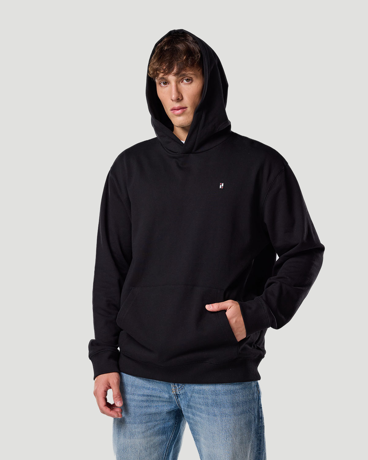 Sudadera con Capucha para Hombre-NEGRO AZABACHE image number 3